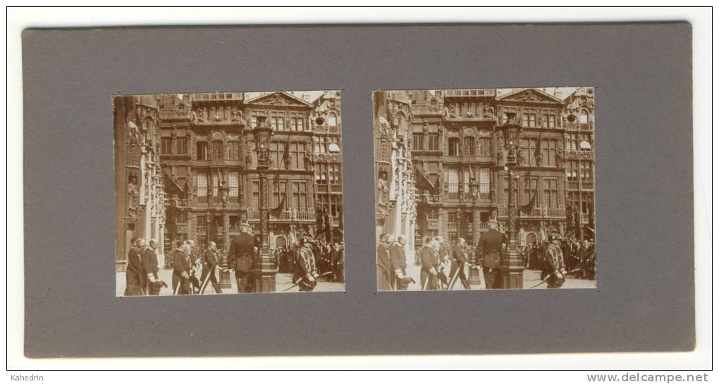 Amateur Stereoview België / Belgique - Brussel / Bruxelles ± 1920 - 1925 Processie / Optocht - Stereoscoop