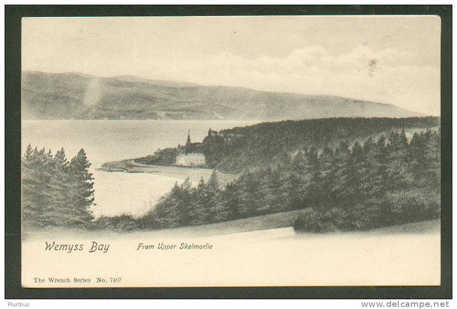 SCOTLAND, WEMYSS BAY FROM UPPER SKELMORLIE, OLD POSTCARD - Renfrewshire