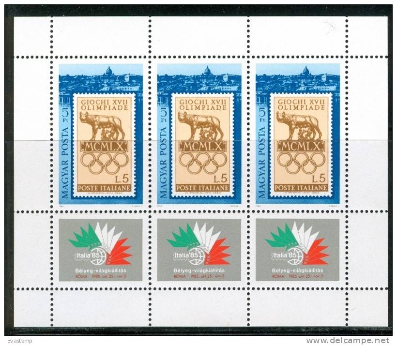 HUNGARY-1985.Sheetlet - Italia ´85 Rome MNH!! - Neufs