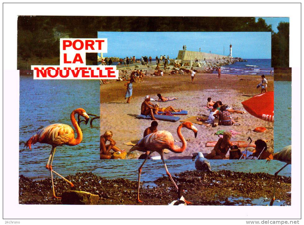 Port La Nouvelle: La Plage, Flamants Roses (11-2392) - Port La Nouvelle