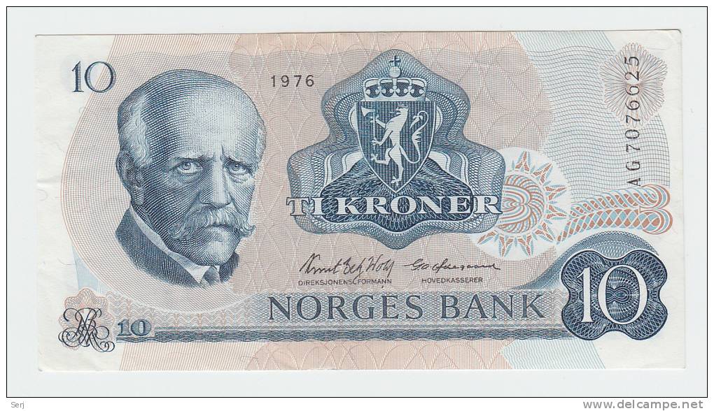 Norway 10 Kroner 1976 AXF Banknote P 36b 36 B - Noorwegen