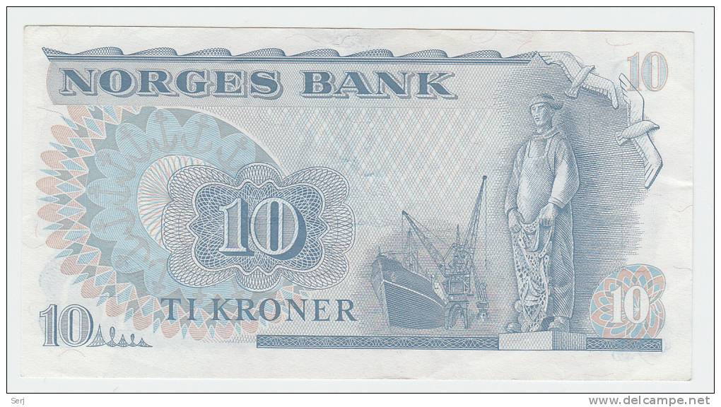 Norway 10 Kroner 1976 AXF Banknote P 36b 36 B - Noorwegen