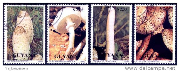 Guyana : 12-10-1990 (OBL) : Mich : 3287-3290  Cote : 12,00 Eur - Guyane (1966-...)