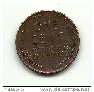 1951 - Stati Uniti 1 Cent D       ------- - 1909-1958: Lincoln, Wheat Ears Reverse