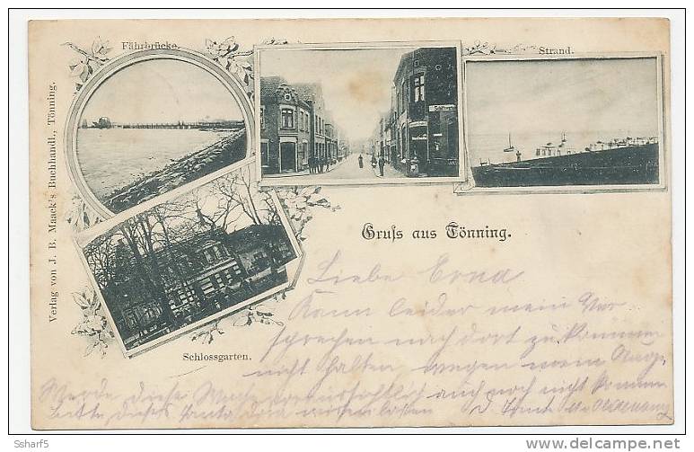 KAROLINENKOOG Poststempel 1898 Superqualität - Gruss Aus Tönning Mehrbild-AK - Briefe U. Dokumente