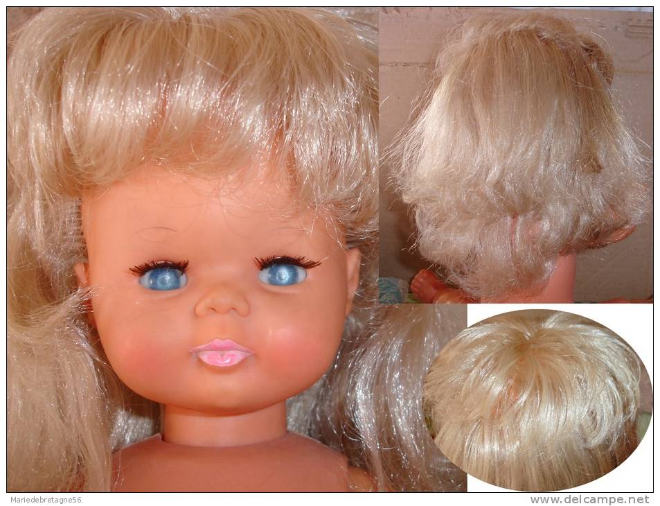 T POUPéE CLODREY VINTAGE&#9829;BLONDE De 38 CM&#9829;env. 1965&#9829;MATéRIAU POLYFLEX - Dolls