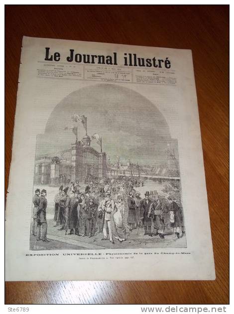 Le Journal Illustré N° 19 Du 5 05 1878 Exposition Universelle Gare Champ De Mars , Grand Aquarium , Illustrations Mode - 1850 - 1899