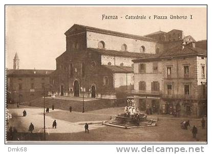 FAENZA ( RAVENNA ) CATTEDRALE E PIAZZA UMBERTO I - Faenza