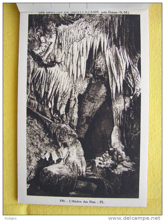Dep 06 , carnet de 10 cpa ; grottes de Saint Cézaire