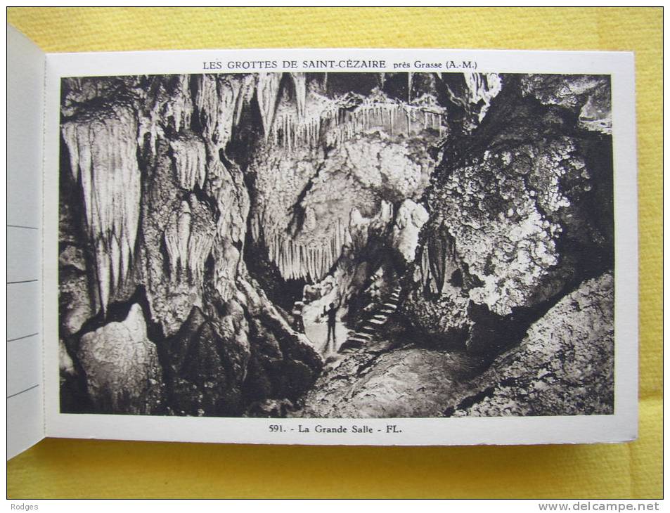 Dep 06 , carnet de 10 cpa ; grottes de Saint Cézaire