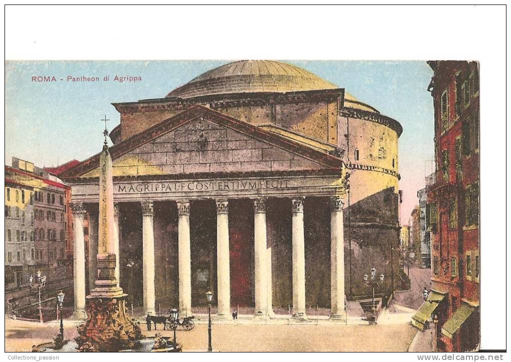 CP, Italie, Rome, Pantheon Di Agrippa, écrite - Panteón