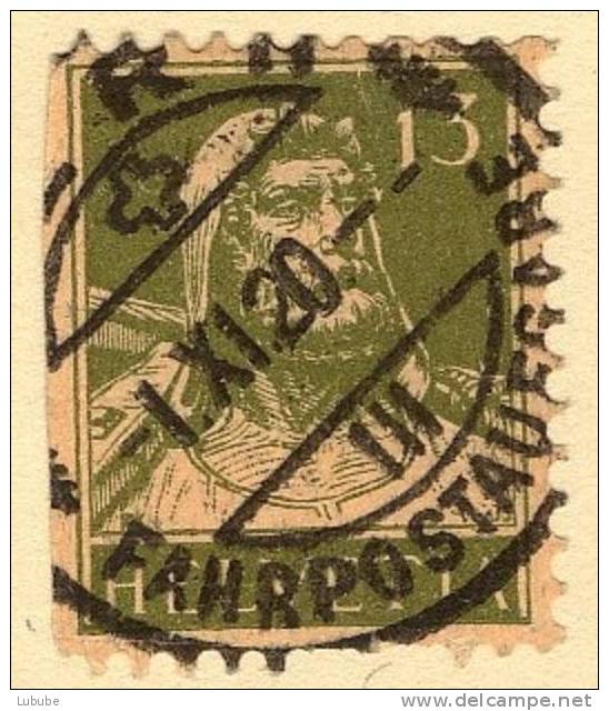 Tellbrustbild, 13 Rp.  "Zähnungsfehler"        1920 - Abarten