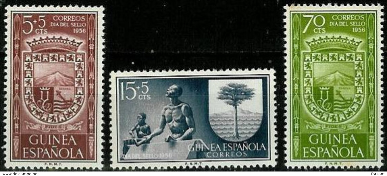 SPANISH GUINEA..1956..Michel # 327-329...MNH. - Guinea Española