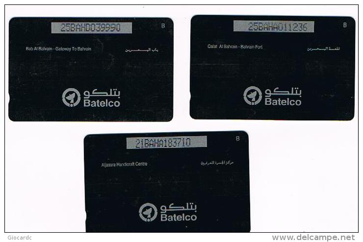 BAHRAIN  - BATELCO (GPT)  - 1993 BUILDING: LOT OF 3 DIFFERENT  CODE 25BAHD / 25BAHA / 21BAHA    -    USED  - RIF. 314 - Bahreïn