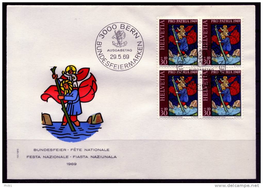 SUISSE  Pro Patria 1969  N° Y&T 836 FDC - FDC