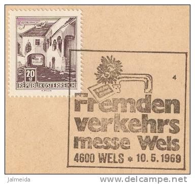 Austria – 1969 – Stamp On Card – Fremdenverkehrs Messe Wels - Proeven & Herdruk