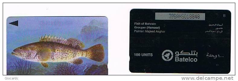 BAHRAIN  - BATELCO (GPT)  - 1996 FISH: GROUPER (HAMOOR)     CODE 39BAHS     -    USED  -  RIF. 327 - Peces