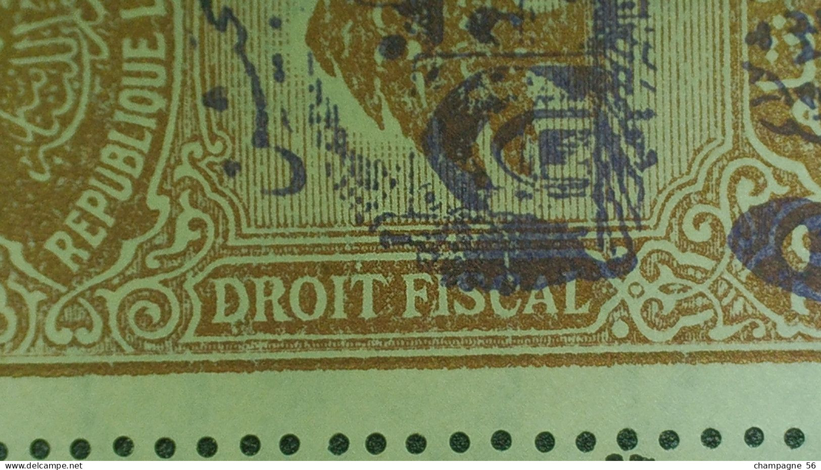 VARIÉTÉS 1945  N° 197B TIMBRE FISCAUX 5 PI S 30 C BRUN  OBLITÉRÉ