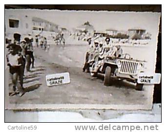 AUTO CAR JEEP  IN SPIAGGIA LA MARE RIVIERA  ROMAGNA  BELLARIA ? Fotografica N1952 DM1401 - PKW