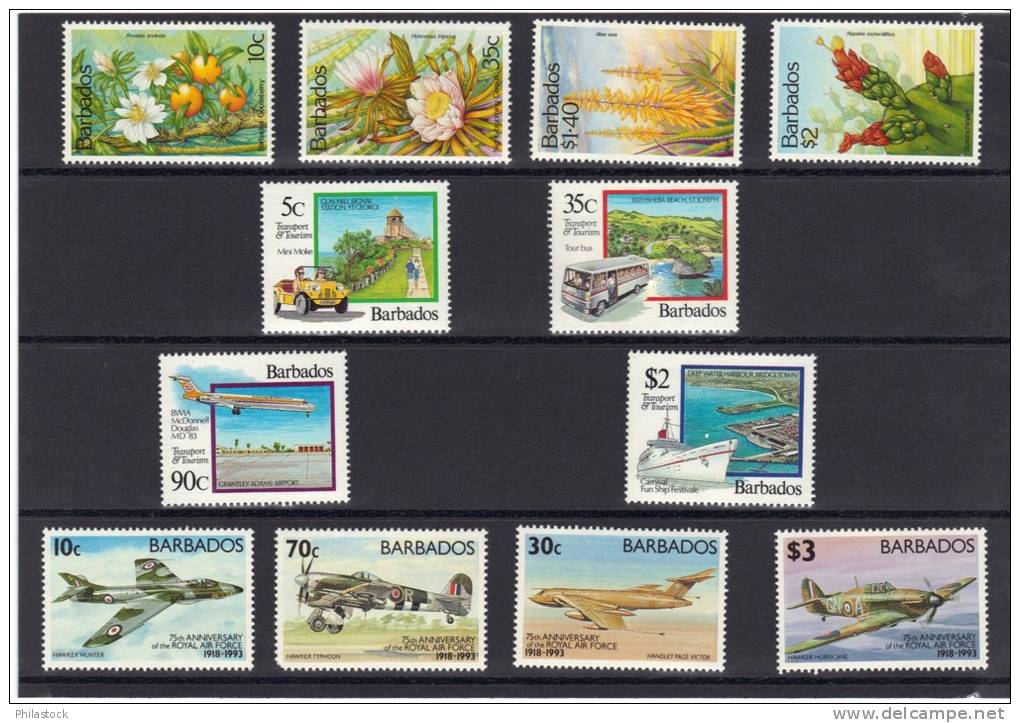 BARBADE N° 848 à 851 & 856 à 863 ** Dans Son Livret Des Postes Avec Reliure - Barbados (1966-...)