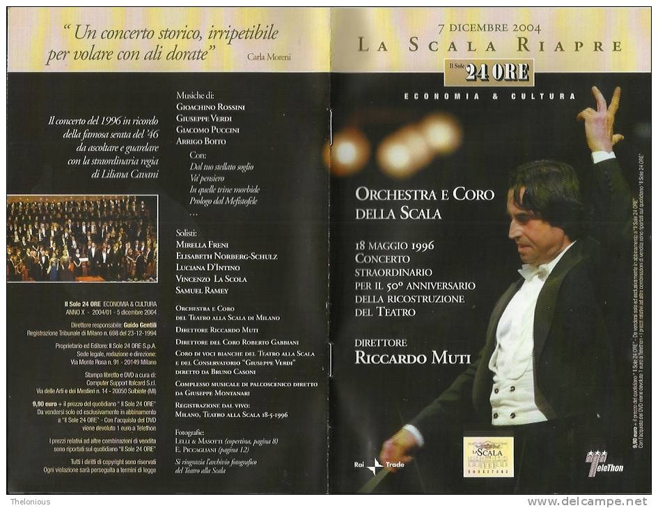 DVD: Riccardo Muti - Orchestra E Coro Del Teatro Alla Scala - 18 Maggio 1996 - DVD Musicaux