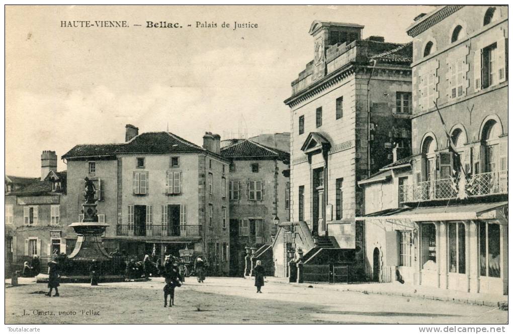 CPA 87 BELLAC PALAIS DE JUSTICE 1909 - Bellac