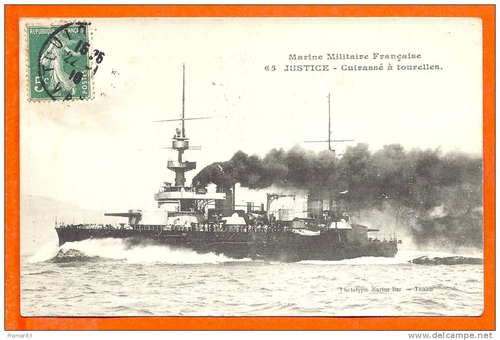Le  JUSTICE  -  Cuirassé à Tourelles - Warships