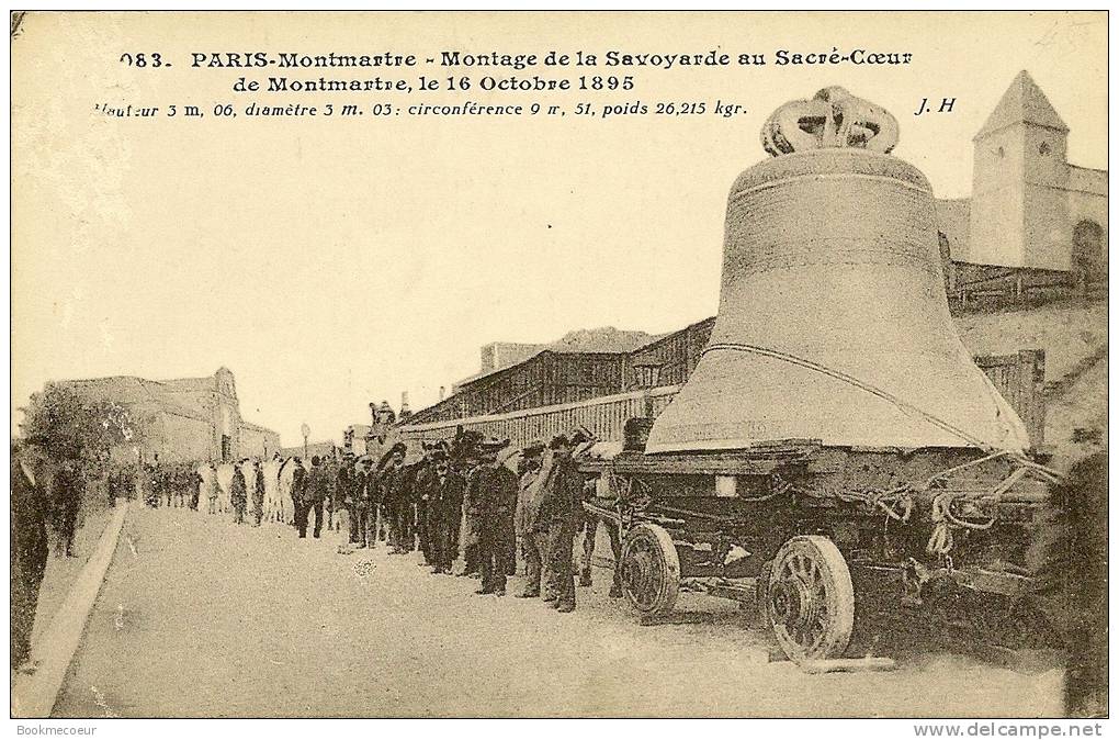 75  PARIS MONTMARTRE  MONTAGE DE LA SAVOYARDE  AU SACRE COEUR LE 16 OCTOBRE 1895 - Sacré Coeur