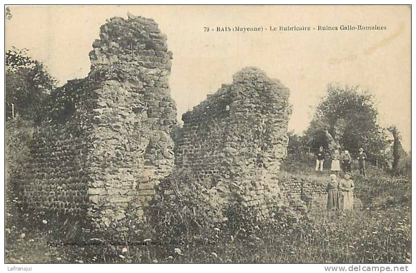 Mayenne - Ref 152- Bais - Le Rubricaire - Ruines Gallo Romaines    - Carte Bon Etat - - Bais