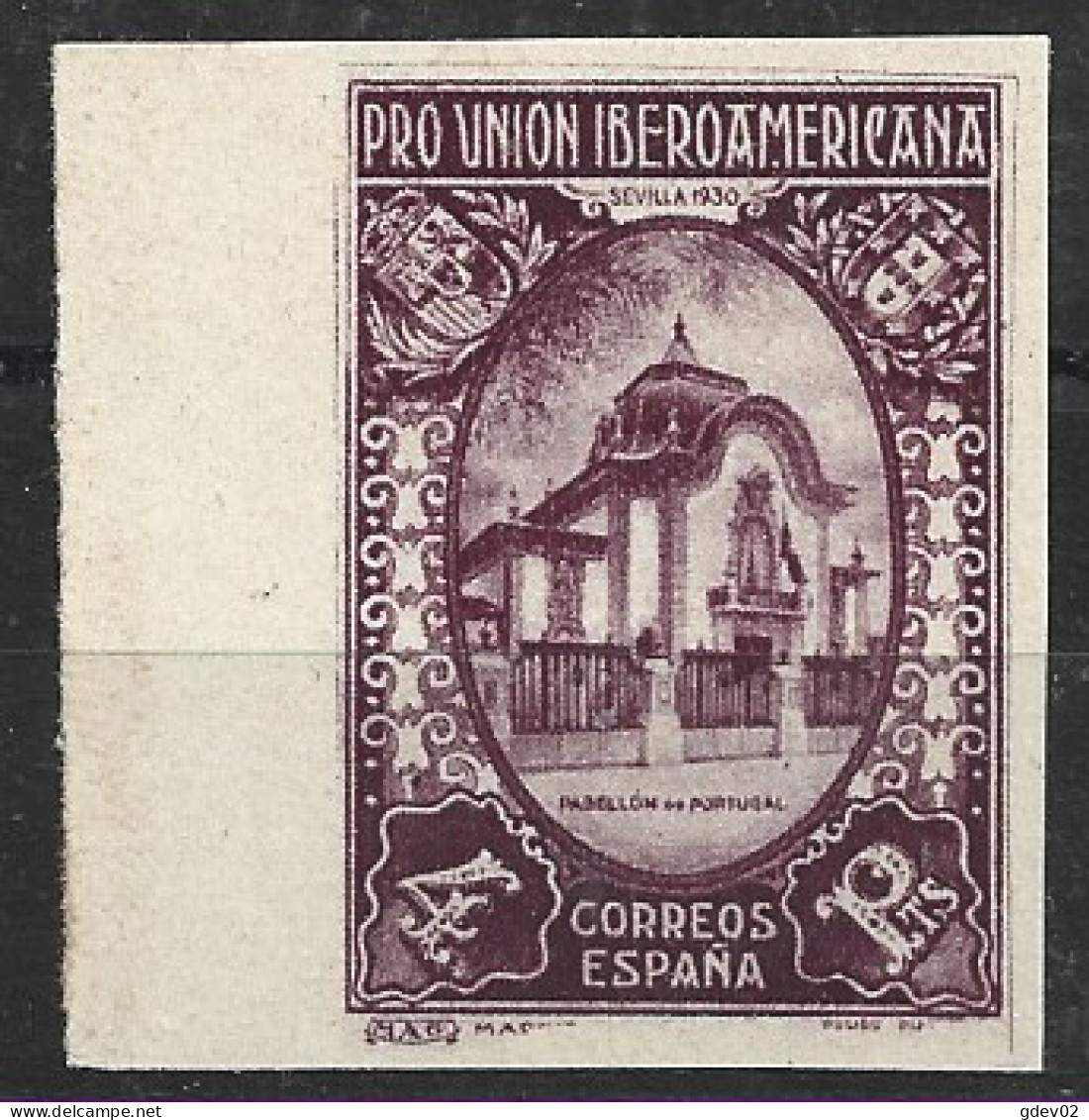 ES579CFSDBH-L4448-TORGORINT.Spain.Espagne.PABELLON  DE PORTUGAL. UNION IBEROAMERICANA.1930 (Ed 579s*) Nuevo,con Charnela - Otros & Sin Clasificación