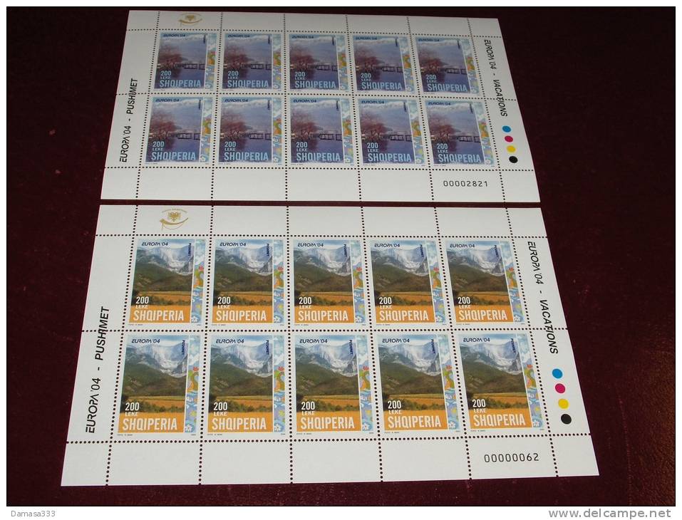 EUROPA CEPT 2004 ALBANIA FOGLIETTI / SHEETS MNH - 2004