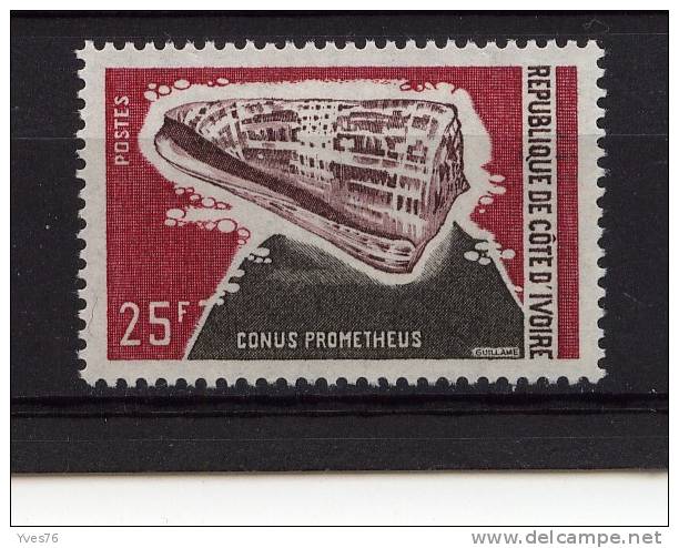 COTE D´IVOIRE - Y&T N° 326** - Faune Marine - Conus Prometheus - Côte D'Ivoire (1960-...)