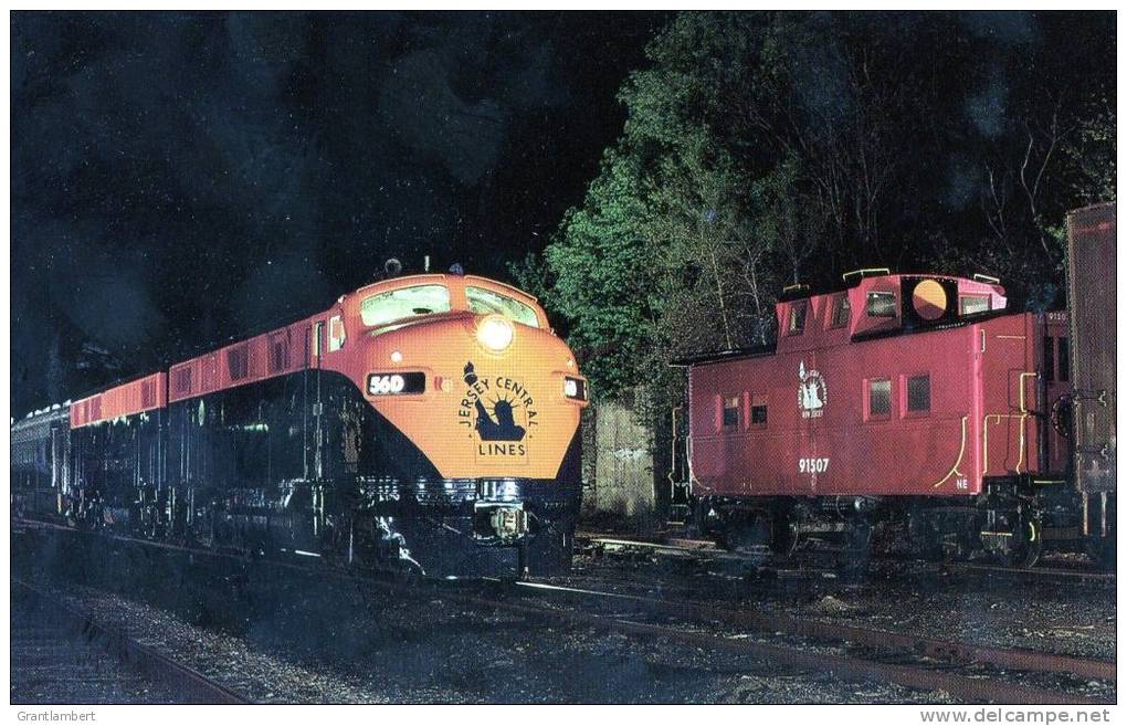 Central Railroad Of New Jersey F Units 56 &amp; D, Viewed Pennsylvania 1991- Mary Jane's Railroad Spec. Inc. Unused - Trains