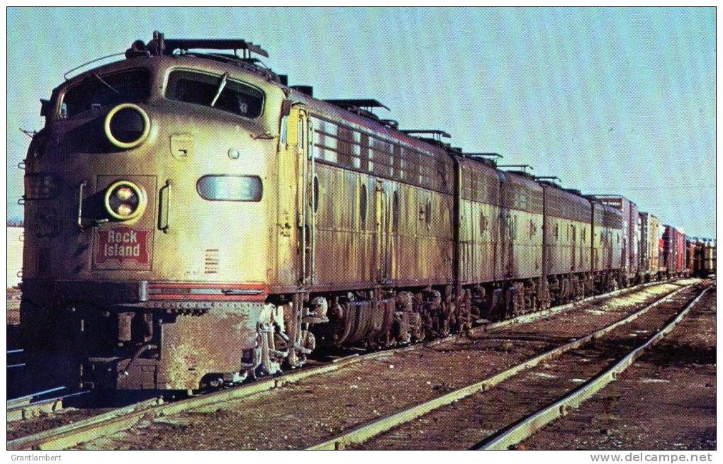 A Chicago, Rock Island &amp; Pacific Railroad Freight Train, Illinois, 1972- Mary Jane's Railroad Spec. Inc. Unused - Trains