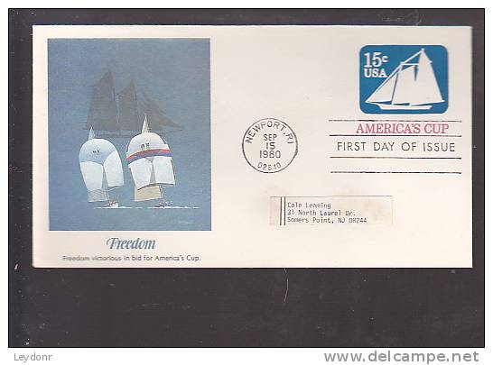 FDC America's Cup - The Freedom - 1971-1980