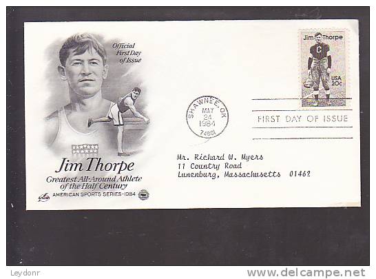FDC Jim Thorpe - 1981-1990