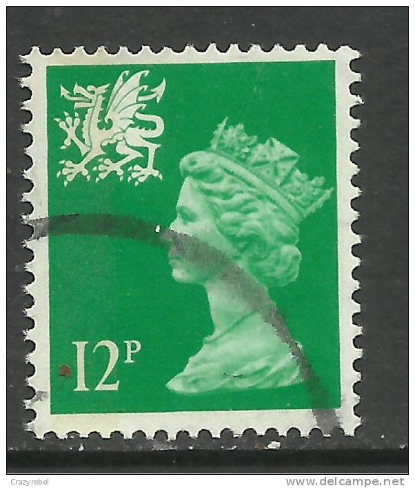 WALES GB 1986 12p BRIGHT EMERALD USED MACHIN STAMP SG W36.(H104 ) - Wales