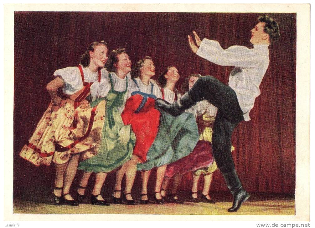 CPA - STATE FOLK DANCE - ENSEMBLE OF THE U. R. S. S. - I. A. MOISEYEV - POLYANKA - RUSSIAN DANCE - Dance