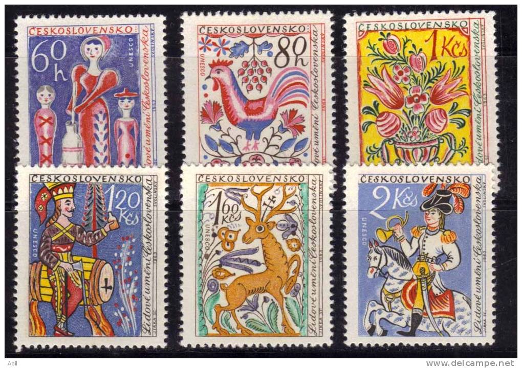 Tchécoslovaquie 1963 N°Y.T. ;  1294 à 1299** - Unused Stamps