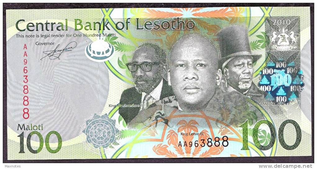 LESOTHO  : 100 Maloti - 2010 - UNC - Lesoto