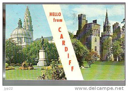 Jolie CP Angleterre Hello From Cardiff - Le Bonjour De ... Salut De ...- CAD 12-04-1966 - Glamorgan