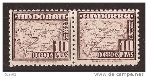 AND57-LA698TGEO.L´andorre.    ANDORRA   ESPAÑOLA.1948/53.(Ed 57**par ).sin Charnela.MAGNIFICO - Geography