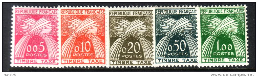 Taxe N° 90 à 94 Neufs ** Sans Charnières SUPERBES (Cote: 90€) - 1960-.... Nuevos