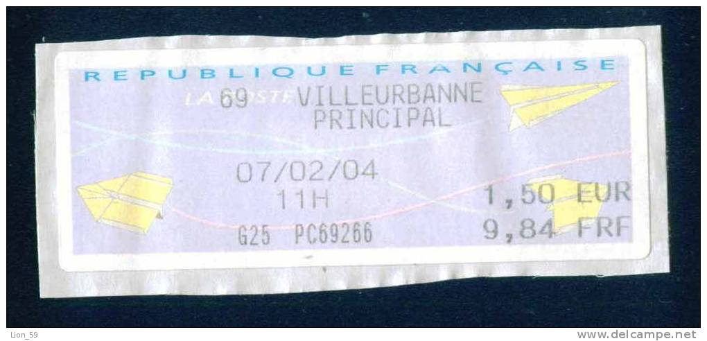 112122 / LSA / 69 VILLEURBANNE PRINCIPAL 07.02.2004 / 1.50 EUR /   - France Frankreich Francia - Lettres & Documents