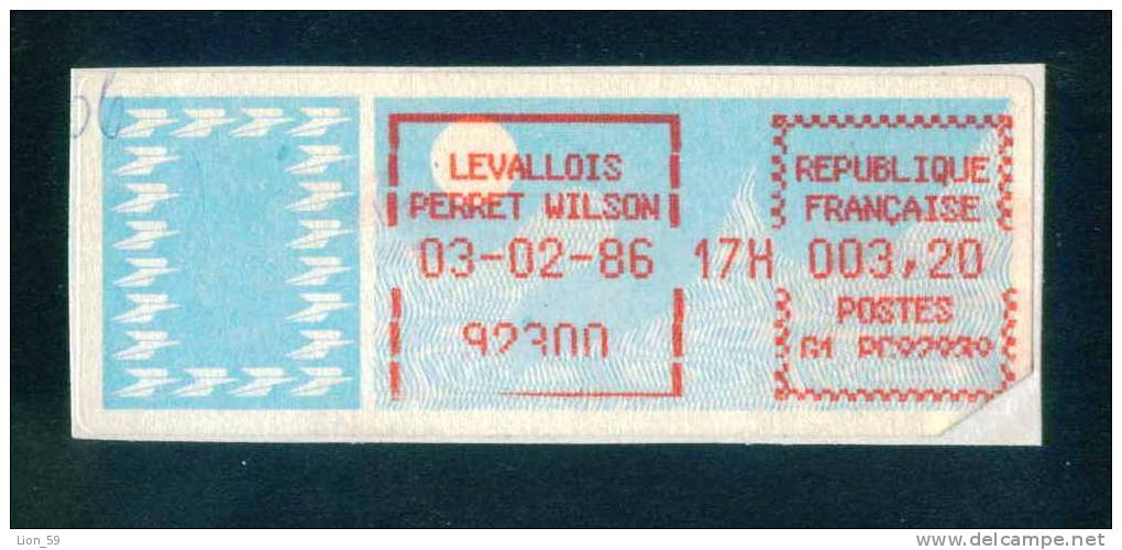 112123 / LSA / LEVALLOIS PERRET WILSON 03.03.1986 / 3.20 Fr. / - France Frankreich Francia - Lettres & Documents