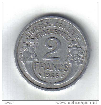 66 - FRANCIA , 2 Francs Del 1945 . Morlon - Altri & Non Classificati