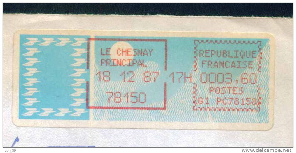 112137 / LSA / LE CHESNAY PRINCIPAL 18.12.1987 / 3.60 Fr. / - France Frankreich Francia - Brieven En Documenten