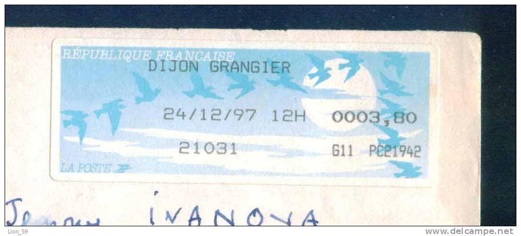 112157 / LSA / PRIORITAIRE - DIJON GRANGIER 24.12.1997 / 3.80 Fr. / - France Frankreich Francia - Lettres & Documents