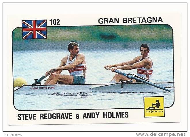 Panini  Sticker 1988 - Steve Redgrave E Andy Holmes - Great Britain - Edizione Italiana