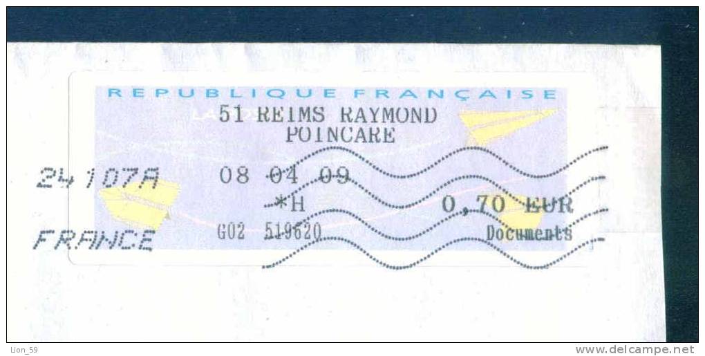 112160 / LSA / PRIORITAIRE - 51 REIMS RAYMOND POINCARE /0.70 EUR DOCUMETS / CYCLO CLUB REMOIS France Frankreich Francia - Brieven En Documenten